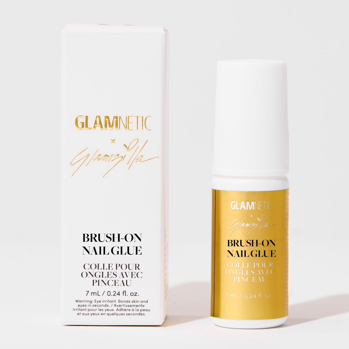 Glamnetic x GLAMZILLA Super Strong Brush On Nail Glue | Brush Tip Applicator, Mess Free, Travel Friendly, Vegan | Durable & Long-Lasting | .24 fl. oz.